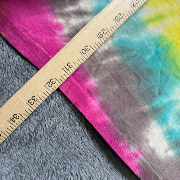 Vintage Tie Dye 90s Tank Shirt Womens S Oversized Rainbow Psychedelic Distressed - Picture 10 of 10